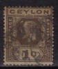 Ceylon Used 1912, Wmk Crown CA, KGV 1c Brown - Ceylan (...-1947)