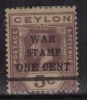 Ceylon MH 1918, Surchage And Overprint 1c On 5c, Cond., As Scan - Ceylon (...-1947)