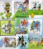 9 Motive Blocks Fußball Cambodga Lao Block O 25€ Fussball-Spieler FIFA Champion Topics Sport Bloc Soccer Sheet Of Asia - Fußball-Asienmeisterschaft (AFC)