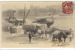 Carte Postale Ancienne Paris Vécu - Paris Port De Mer - Bateau, Attelage, Chevaux - La Seine Et Ses Bords