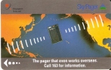 TARJETA DE SINGAPORE DE UN SKY PAGER  (SATELLITE) - Astronomy