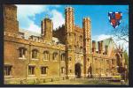 RB 838 - J. Salmon Postcard - St John's College Gate Cambridge & Shield Coat Of Arms - Cambridge