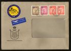 DF / LIECHTENSTEIN SUR ENVELOPPE CARTONNEE / TIMBRES DE SERVICE N° 57 - 58 - 68 X 2 / CIRCULEE EN 1985 - Service