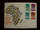 KUT 1969 5th.Anniv Of AFRICAN DEVELOPMENT BANK Full Set On FDC. - Kenya, Ouganda & Tanzanie