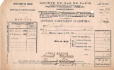 Energie/Gaz/Société Du Gaz De Paris/Quittance D´abonnement Au Compteur/1911     VP314 - Unclassified