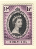 1953 QUEEN ELIZABETH CORONATION  SIERRA LEONE - Sierra Leona (...-1960)