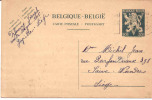 Entier Postal 1945 Départ De Jupille LIEGE Lion Héraldique Orné D´un Grand V - Cartes Postales 1934-1951