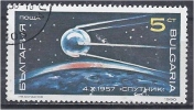 BULGARIA 1990 Space Research - 5s Sputnik (first Artificial Satellite, 1957)  FU - Usados
