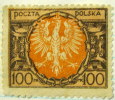 Poland 1921 Eagle Emblem 100m - Mint Hinged - Ungebraucht