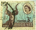 Rhodesia 1966 Kudu 3d - Used - Rhodésie (1964-1980)