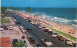 Palm Beach FL Florida, Ocean Boulevard View, Great Autos, C1950s Vintage Postcard - Palm Beach