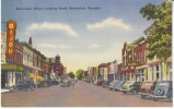 Brunswick GA Georgia, Newcastle Street Scene, Movie Theater Theatre, Autos Business Signs, C1930s Vintage Linen Postcard - Altri & Non Classificati