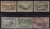 Canada Used 1946, 6v Peace Issue, Farm, Bear Lake, Power Station, Energy, Agriculture Tractor Train Ferry($1.00 Creased) - Used Stamps