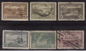 Canada Used 1946, 6v Peace Issue, Farm, Bear Lake, Power Station, Energy, Agriculture Tractor Train Ferry($1.00 Creased) - Gebruikt