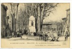 Carte Postale Ancienne Bollène - La Grande Fontaine - Attelage, Cheval - Bollene
