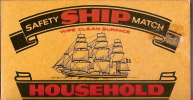 Allumettes/Safety Ship Match/"House Hold"/vers 1990        AL10 - Zündholzschachteln