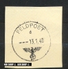 Stempel Auf Briefstück, Feldpost 13.1.40 - Service