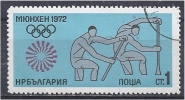 BULGARIA 1972 Olympic Games, Munich. Multicoloured. 1s Rowing CTO - Gebraucht