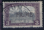 Fiume Sass  20  I-II,  Mi 24 II  Used , Soprastampe A Mano, Handstamped, - Fiume