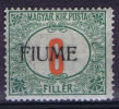 Fiume Sass S 7  / I-II, Mi 7 II, Unused. Soprastampe A Mano, Handstamped - Fiume