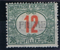 Fiume Sass S 9  / I-II, Mi 9 II, Unused. Soprastampe A Mano, Handstamped - Fiume