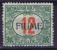 Fiume Sass S 9  / I-II, Mi 9 II, Unused. Soprastampe A Mano, Handstamped - Fiume