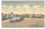 Division And Post Headquarters, Camp PICKETT, Virginia In 1943 - Voitures Américaines Cars Flag USA United-States - Other & Unclassified