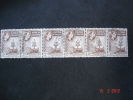 Gold Coast 1952  Q.Elizabeth II  2d  Strip Of 6   SG156  Used - Costa De Oro (...-1957)