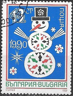 BULGARIA 1989 New Year - 13s - Snowman FU - Used Stamps