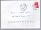 France - Lettre Obl Mont Saint Martin Plateau CAD 6-04-1999 / Tp  Marianne Du 14 Juillet 3418 Roulette - Rollo De Sellos