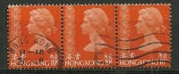 Hong Kong Oblitéré/canceled :Y & T ; N° 266 X 3; " Queen Elisabeth II " - Usados