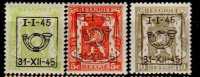 PIA  - BELGIO -   (da 1-I-45 Al 31-XII-45) : Preannullati - Tipo D - (UNIFICATO  10G) - Typografisch 1929-37 (Heraldieke Leeuw)