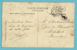 Kaart "Caserne Du 11° Regiment De Ligne" Met Stempel VILVOORDE Op 12/08/1914 Met Als Aankomst Stempel BRUXELLES 12/8/14 - Unbesetzte Zone