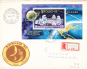 APOLLO 14, SPACE, 1971, REGISTRED COVER, OBLITERATION FDC, BUDAPEST, HUNGARY - Europa