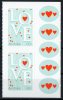 Australia 2012 Precious Moments 60c Love Self-adhesive Pair MNH With 5 Stickers - Neufs