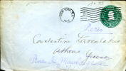 USA Entier Postal 1c Vert New York 1905 Pour La France Complément 9c Sur La Flamme Pour La GRèce Réexpédiée Paris - 1921-40