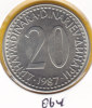 @Y@   Joegoslavië  20 Dinar  1987    (864) - Joegoslavië