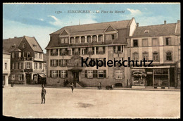 ALTE POSTKARTE EUSKIRCHEN LA PLACE DU MARCHÉ GASTSTÄTTE PETER REITZ GESCHÄFT ALBERT ROLET Market Marktplatz Cpa Postcard - Euskirchen