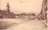 62  HESDIN    PAS DE CALAIS  - PLACE  - CPA   SEPIA  9x14 TBE - Hesdin