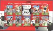 2004 Österreichischer Fußballbund ANK Block 25 / Mi 2460-9 / Sc 1948 / Y&T BF 27 Postfrisch/neuf Sans Charn./MNH [-] - Blocs & Feuillets