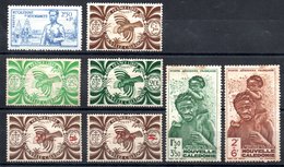 Nouvelle-Calédonie  Neukaledonien Y&T 190*, 230*, 232*, 243*, 249*, 251*, PA 36* (Rostflecken), PA 37* (Rostflecken) - Unused Stamps