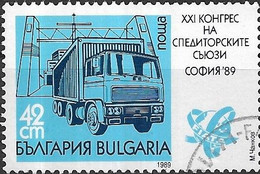 BULGARIA 1989 21st Transport Congress, Sofia. - 42s - Lorry Leaving Weighbridge FU - Used Stamps