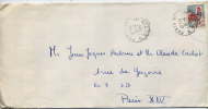 Cachet Manuel  PARIS  80 ---13-4-1967-- Sur Tp Coq  Sur Lettre Entière - Manual Postmarks