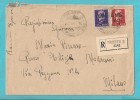 TRIESTE AMO VG STORIA POSTALE RACCOMANDATA DA TRIESTE DEL 8 - 2 - 1946 PER MILANO - Storia Postale