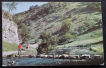 The Stepping Stones, Dovedale, Derbyshire  - CPSM Petit Format - état - Derbyshire