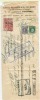 Reçu /Kwijtschrift 694 Fr Mars 1926 Montenez 2 Fr + 25 Ct Houyoux + Taxe  Cfr Scan - Storia Postale
