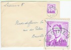 LESSINES 3.10.1961 Kon. Boudewijn Type MARCHAND 3 FR VARIETEIT - Covers & Documents