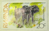 Rwanda 1982 10th Anniversary Of UN Programme For The Environment Elephants 20c - Mint Hinged - Oblitérés