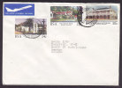 South Africa Airmail Lugpos Par Avion Label PORT SHEPSTONE 1986 Cover ESKILSTUNA Sweden Buildings Gebäude - Aéreo