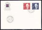 Iceland FDC Scott #584-585 Pres. Kristjan Eldjarn - FDC